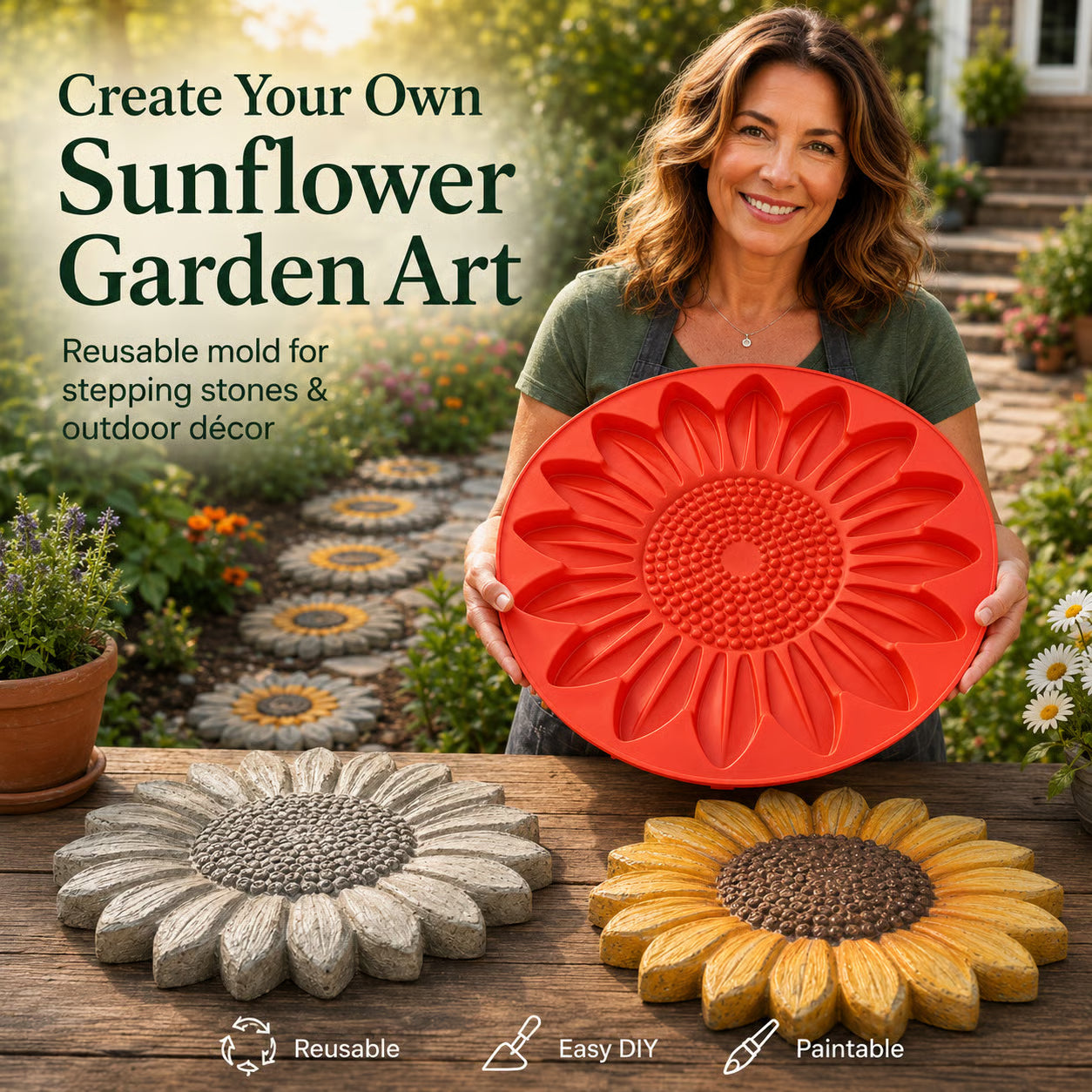 ๐ฅ LAST DAY 49% OFF - Garden Art Stepping Stone Mold