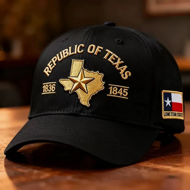Republic of Texas Embroidered Hat, 🔥Buy 2 FREE SHIPPING
