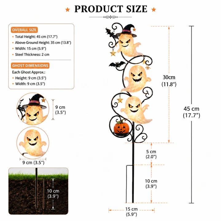 ๐ป๐ Cute Solar Ghost Garden Stake โ The Perfect Halloween Outdoor Decoration