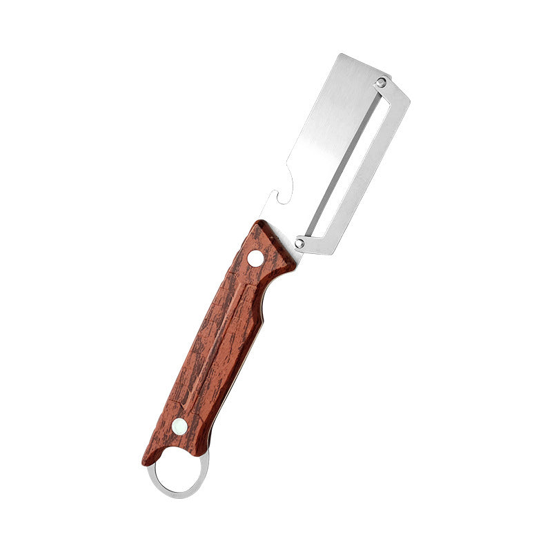 đ„ 3-in-1 Vegetable Peeler with Bottle Opener â Julienne & Shredding Tool, Stainless Steel Blade, WoodâGrip Handle â MustâHave Kitchen Gadget for Effortless Prep