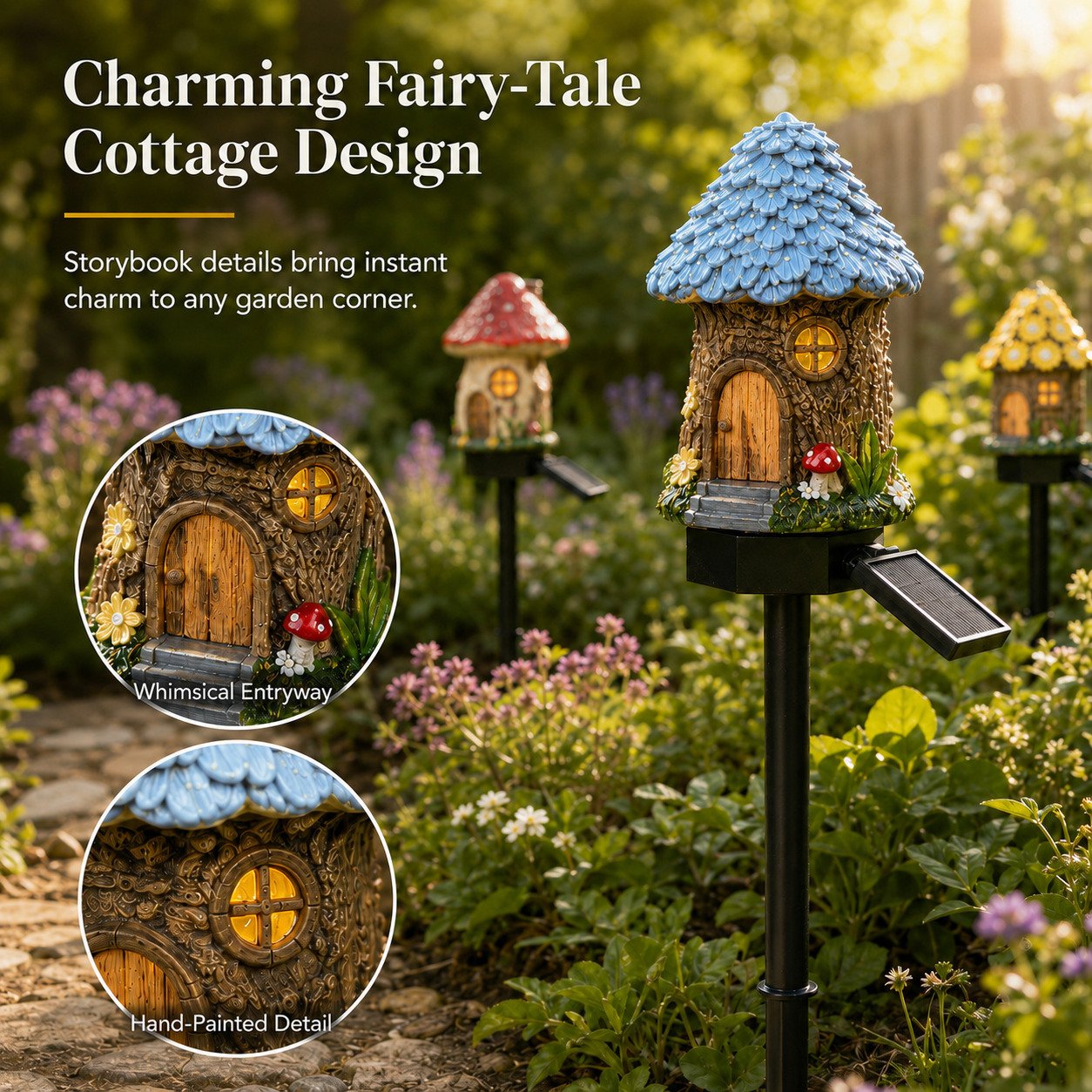 ✨Solar Fairy-Tale Mushroom Cottage Garden Light