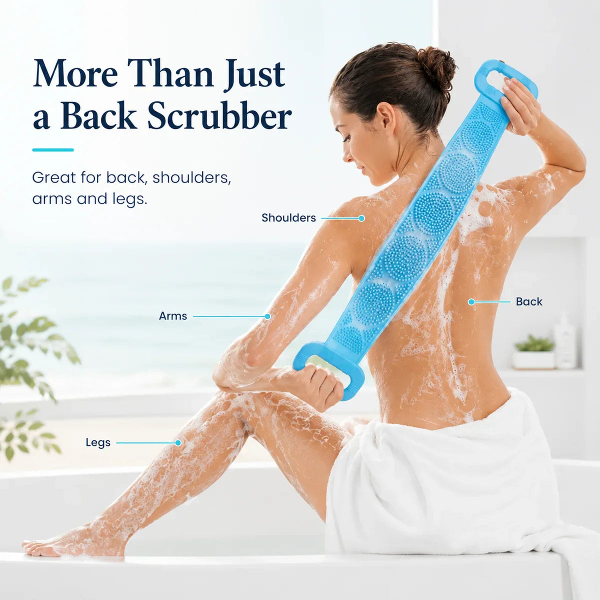 💦Summer Limited-Time 50% OFF 🛁Double-Sided Silicone Back Scrubber-Easily exfoliate dead skin