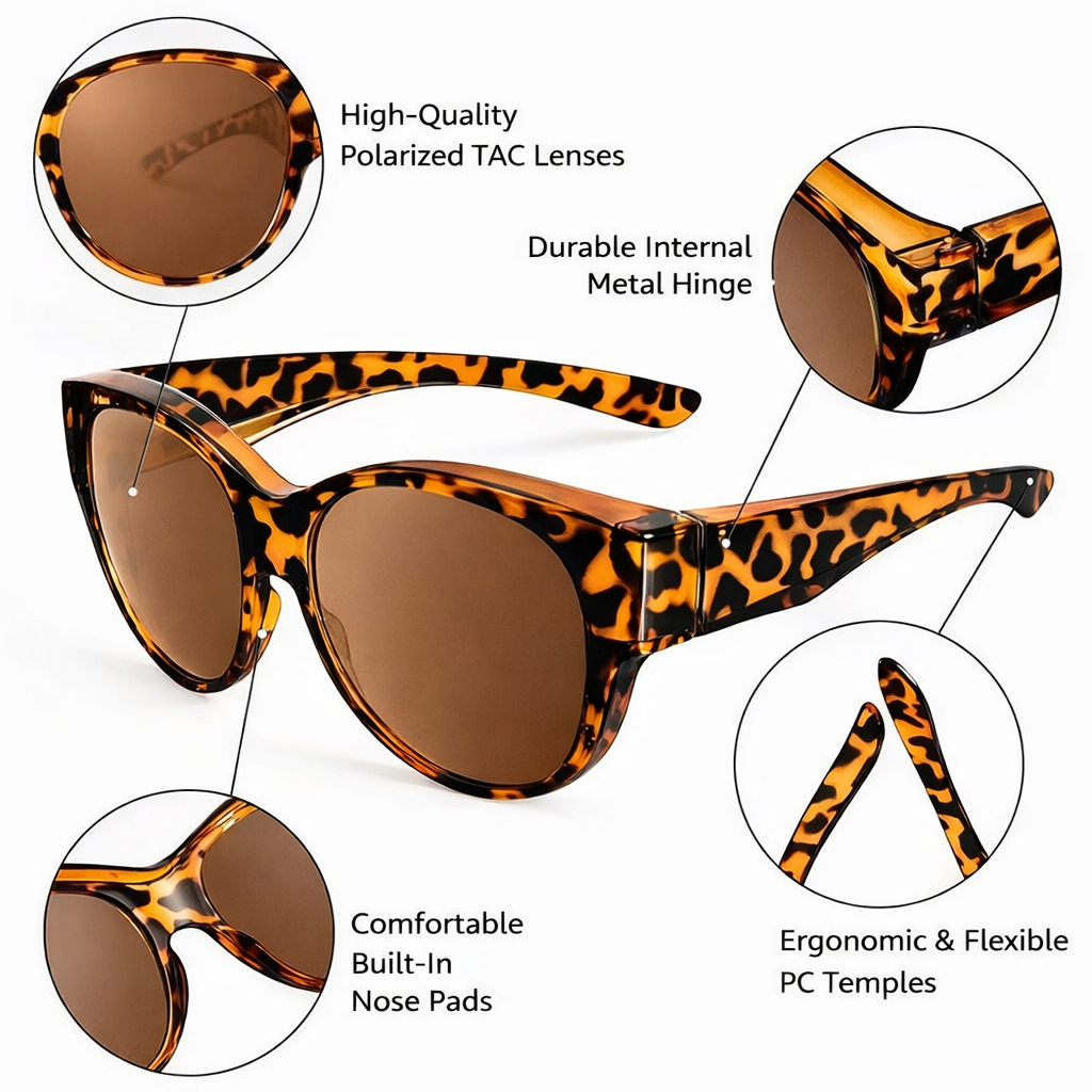 🏆 Over 50,000 sold! 49% off – 🕶 New oversized cat-eye sunglasses with polarized lenses and UV400 protection (Model 2026)
