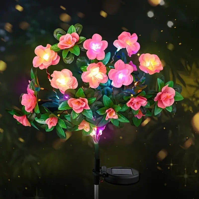 🌸✨Memorial Garden Bloom Lights – Featuring Ultra-Realistic Artificial Petals, Solar-Powered & Weatherproof🏡🌪️