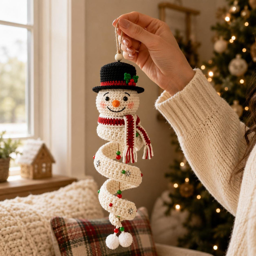 ✨Last Day 50% OFF ✨Crochet Snowman Spiral Oranment DIY Kit🔥