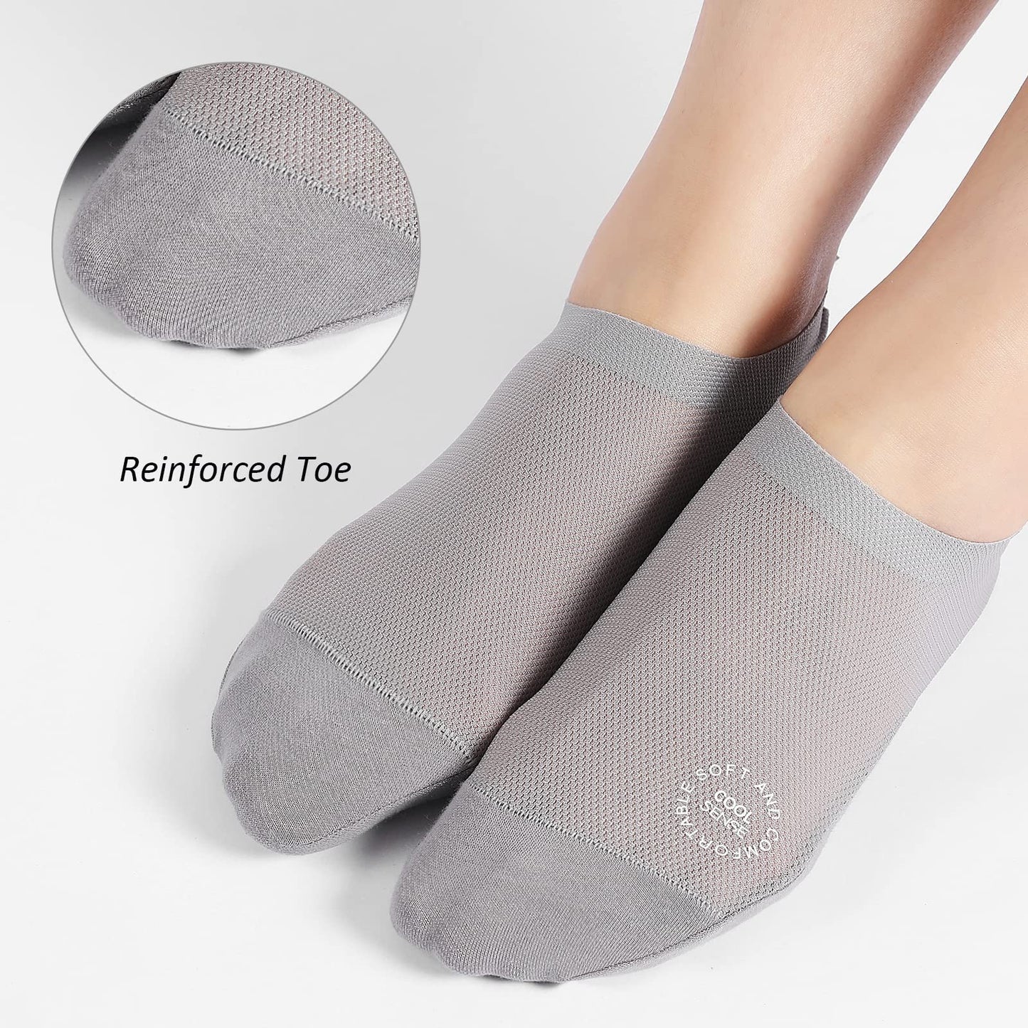 🔥 6-Pair Invisible Grip Socks Pack 🧦 – Breathable Low-Cut Anti-Slip Sweat-Absorbing Design