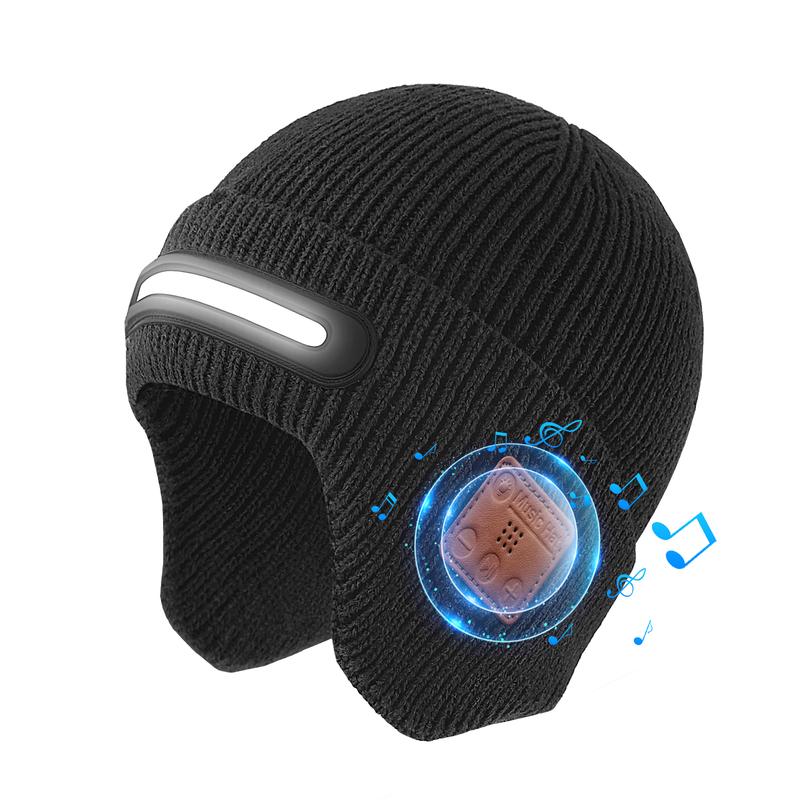 Bluetooth Beanie with LED Light – USB-C Rechargeable Smart Music Hat