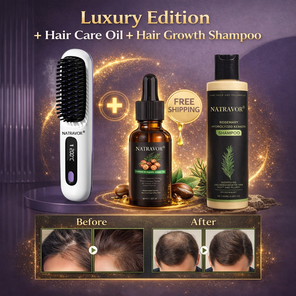 🏆 The Short Hair Specialist! The first smart styling comb designed specif  💖(Type-C charging design)