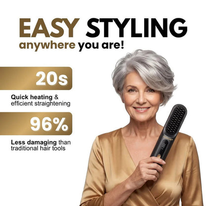 🏆 The Short Hair Specialist! The first smart styling comb designed specif  💖(Type-C charging design)