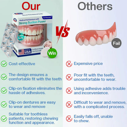 Strong Suction Full Denture – Medical Grade, Made & Shipped in the USA✅
