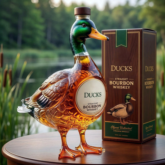 Ducks Unlimite 3D Mallard Bourbon Bottle