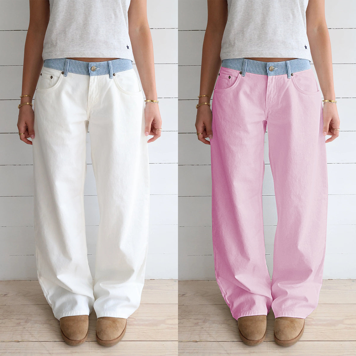 Jodie Adjustable Wide Leg Jeans (Buy 2 Free Shipping)