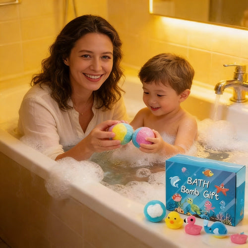 🔥LAST DAY 49% OFF - 🛁 Natural Bath Bombs for Kids with Mega Bubbles & Surprise Inside 🥚✨ Same as in the video