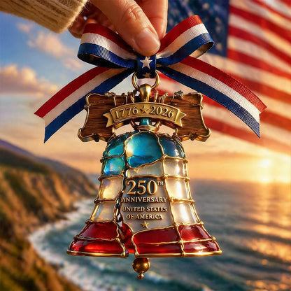 🔥Hot Sale 49% OFF- America 250th Anniversary Patriotic Stained Glass Ornament