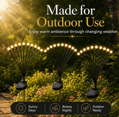 SolaBloom: Solar Firefly Garden Stake Lights