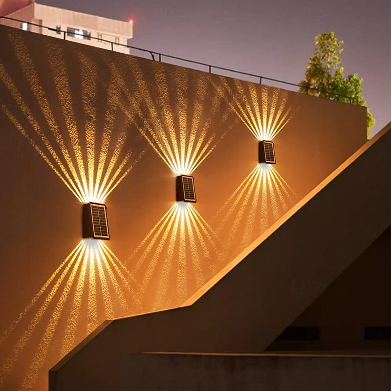 🔥【HOT】- 🎁50% OFF💡Solar Outdoor Dual Wall Lamp🏡