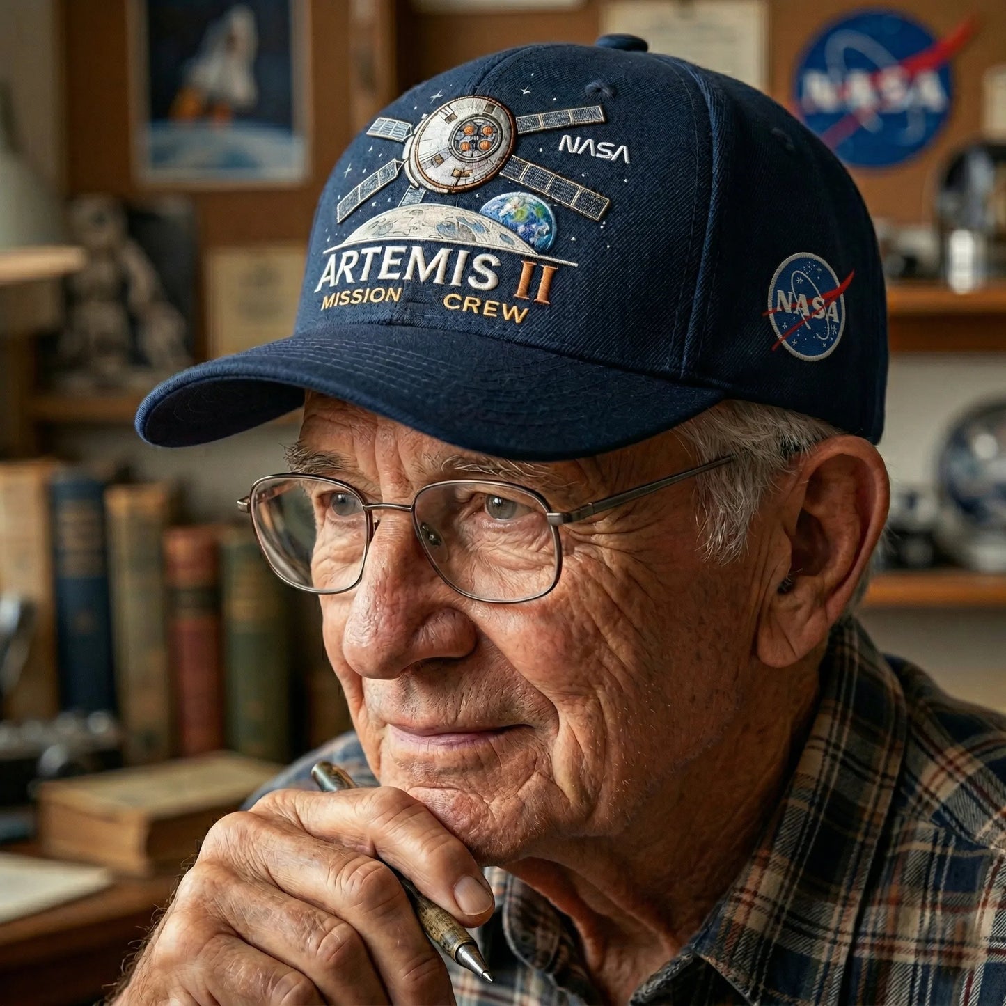 ✨High-end craftsmanship in hand embroidery-🌕Artemis II Lunar Mission Commemorative Cap