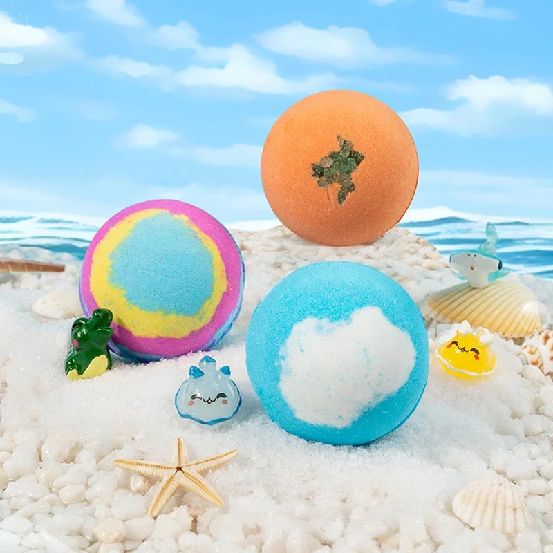12-Pack Kids Bath Bombs with Surprise Spring Toys Inside - Easter Basket Stuffers for Boys & Girls - Skin-Soothing Bath Fizzies Gift Set (Ages 3+)