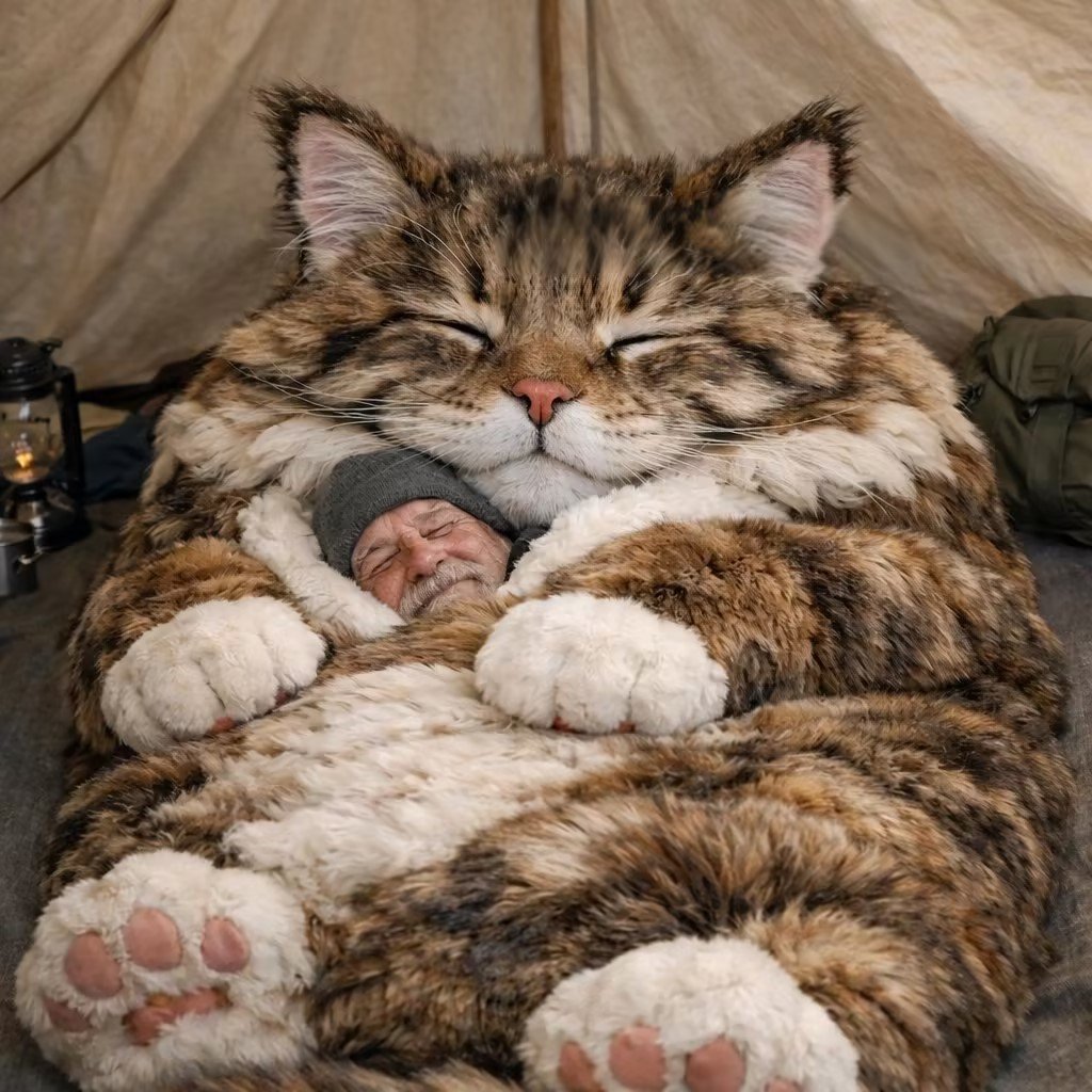 🔥Hot Sale 49% off🌟🐱 Fluffy cat sleeping bag– Soft, Warm & Purrfectly Cozy😴💤