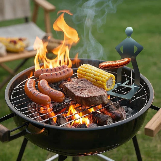 🍖🍖Outdoor prankster Stainless Steel BBQ Sausage Holder