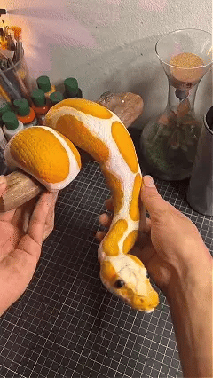 Golden Ball Python Wall Sculpture | Symbol of Strength & Prosperity