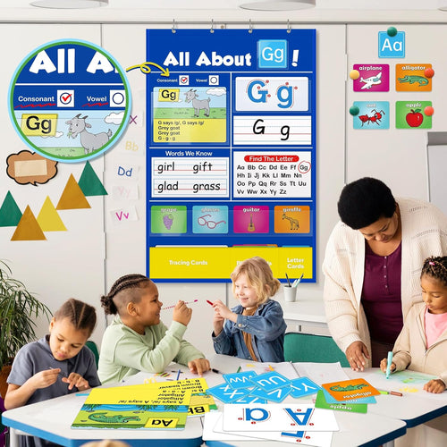 🔥LAST DAY SALE 49% OFF 📚Alphabet Learning Pocket Chart