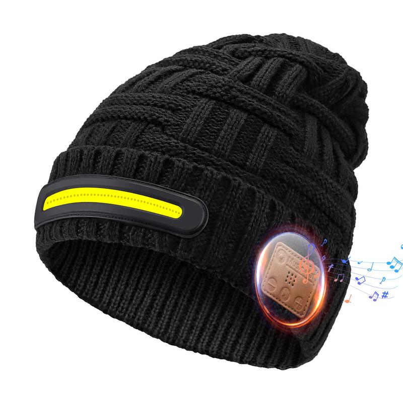 Bluetooth Beanie with LED Light – USB-C Rechargeable Smart Music Hat