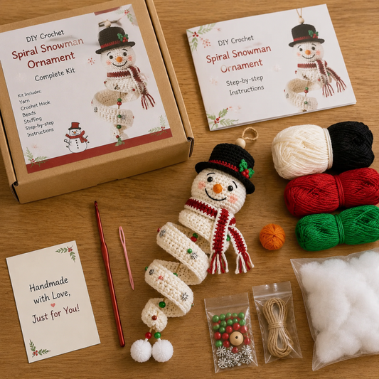 ✨Last Day 50% OFF ✨Crochet Snowman Spiral Oranment DIY Kit🔥