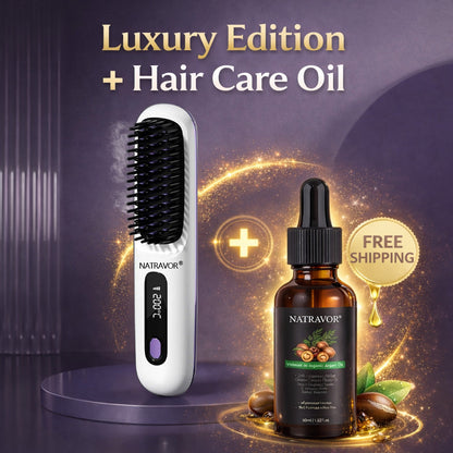 🏆 The Short Hair Specialist! The first smart styling comb designed specif  💖(Type-C charging design)