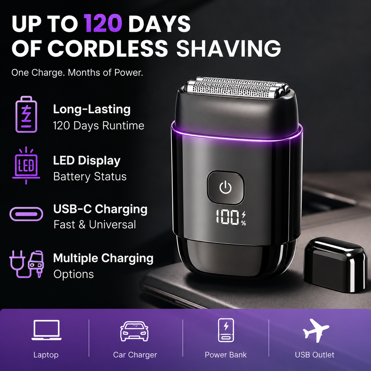 🪒⚡ CONLWIN Electric Foil Shaver for Men