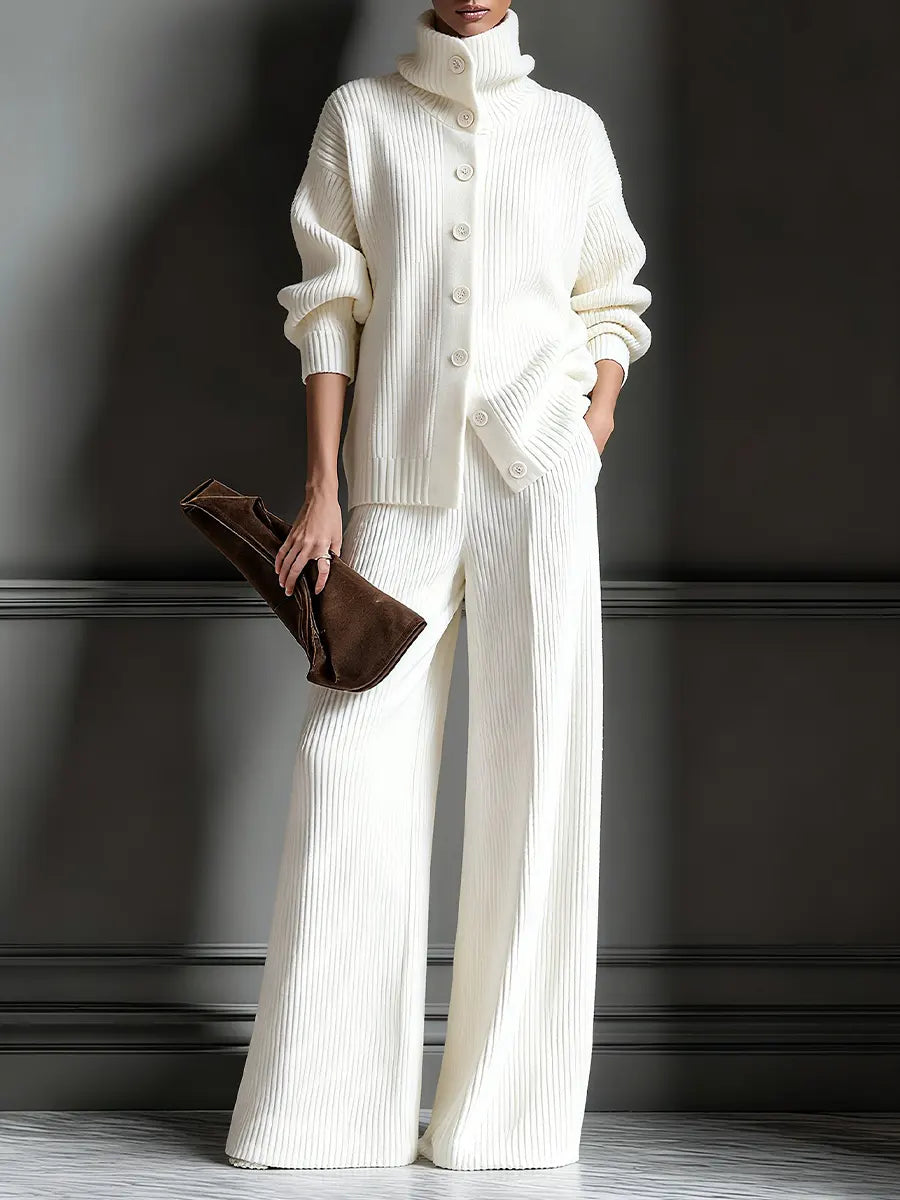 🔥Hot Sale🔥Women's Cozy Cardigan Sweater and Pants Two-Piece Set