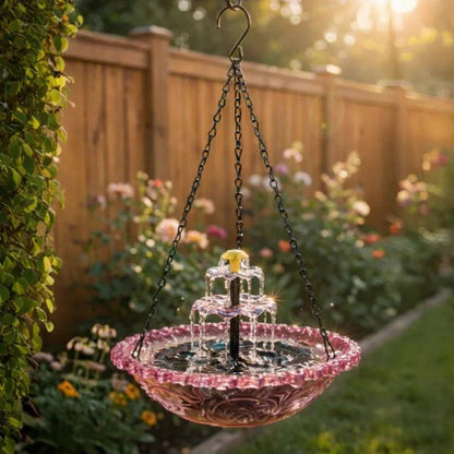 🔥🔥49% Off--Solar Cascade Hanging Bird Bath Fountain🎁