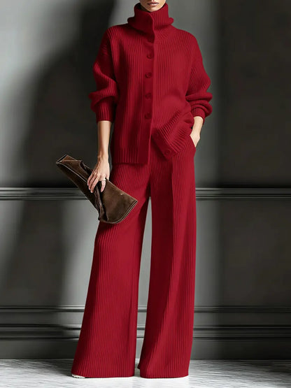 🔥Hot Sale🔥Women's Cozy Cardigan Sweater and Pants Two-Piece Set