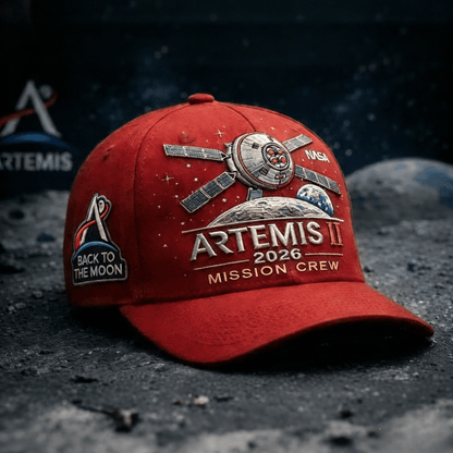 ✨High-end craftsmanship in hand embroidery-🌕Artemis II Lunar Mission Commemorative Cap
