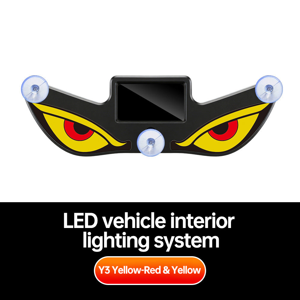 💥💥LAST DAY 70% OFF-🚗LaozikTM Car Rear Window Dynamic LED Display – Vampire Devil Eye Emoji Panel, Auto Decorative Light