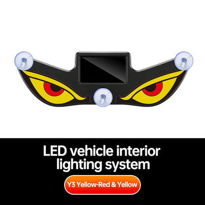 💥💥LAST DAY 70% OFF-🚗LaozikTM Car Rear Window Dynamic LED Display – Vampire Devil Eye Emoji Panel, Auto Decorative Light