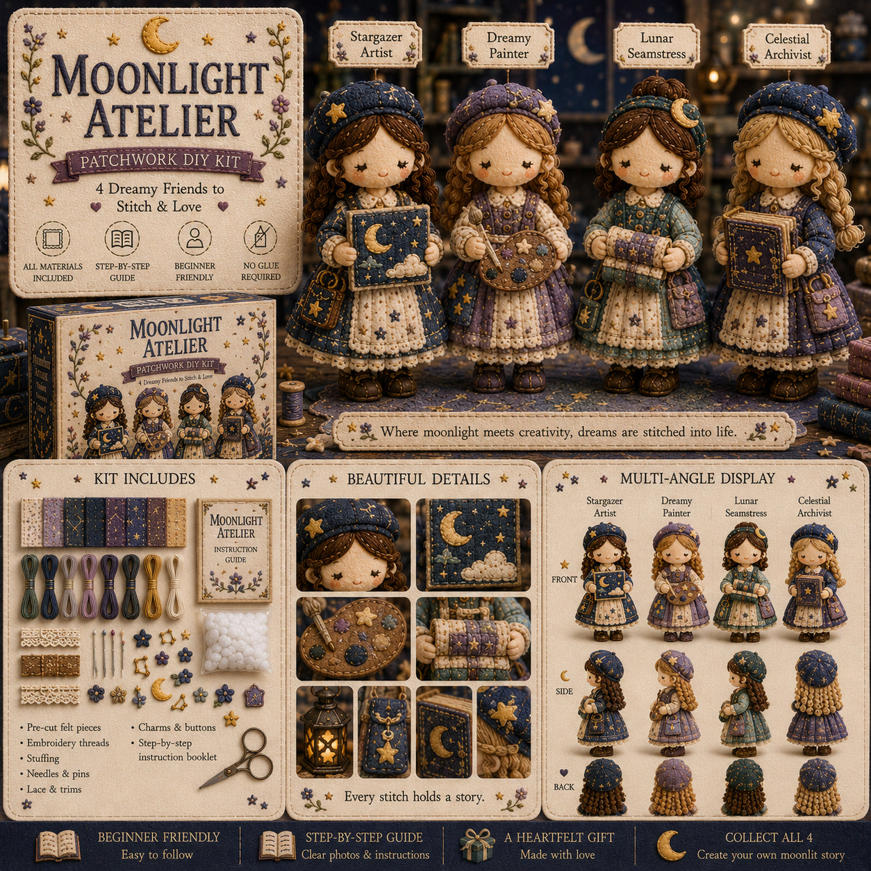 🎁Last Day:49% OFF🧵 Tiny Worlds Patchwork Mini Craft Kit Series