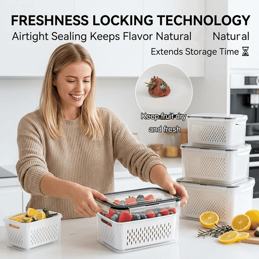 🍓🥬Food Storage Containers- Transform Your Messy Fridge into an Organized Oasis! 🧊✨