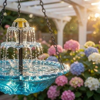 🔥🔥49% Off--Solar Cascade Hanging Bird Bath Fountain🎁