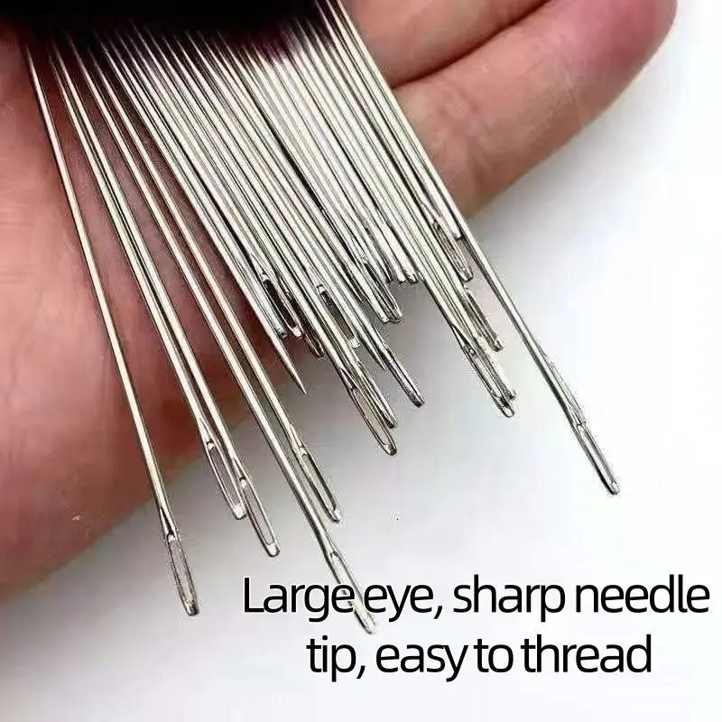 🏆Last Day 70% OFF-🔥2026 Pro Set | 34PCS Big Eye Sewing Needles – Steel Needle Kit