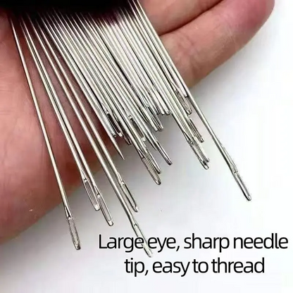 🏆Last Day 70% OFF-🔥2026 Pro Set | 34PCS Big Eye Sewing Needles – Steel Needle Kit