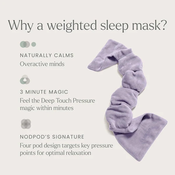 Vuriexo Sleep Mask - The Weighted Blanket For Your Eyes, Calming Eyemask for Deep Sleep, Side-Sleeping Friendly, 100% Blackout, Patented Strap-Free Design