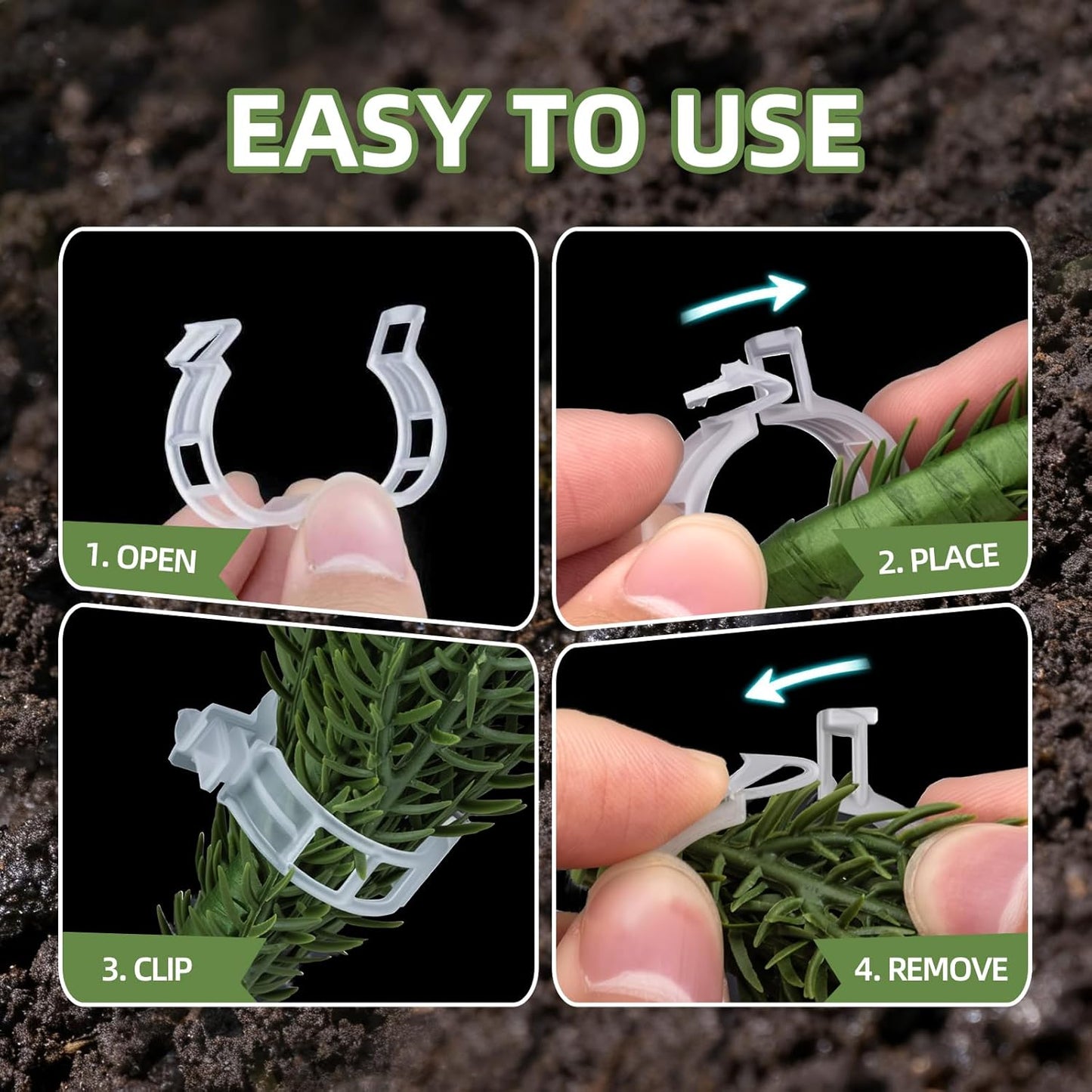 🌱🔥 Reusable Plant Support Clips