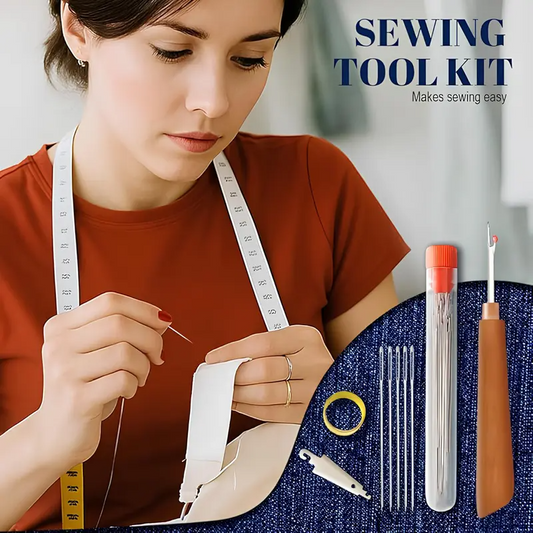 🏆Last Day 70% OFF-🔥2026 Pro Set | 34PCS Big Eye Sewing Needles – Steel Needle Kit