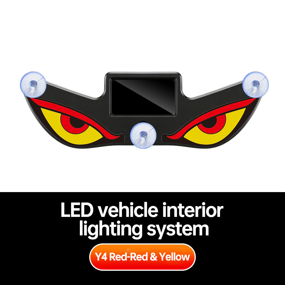 💥💥LAST DAY 70% OFF-🚗LaozikTM Car Rear Window Dynamic LED Display – Vampire Devil Eye Emoji Panel, Auto Decorative Light