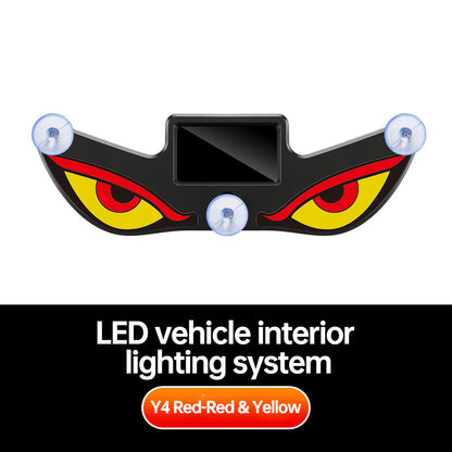 💥💥LAST DAY 70% OFF-🚗LaozikTM Car Rear Window Dynamic LED Display – Vampire Devil Eye Emoji Panel, Auto Decorative Light