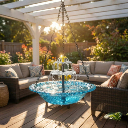 🔥🔥49% Off--Solar Cascade Hanging Bird Bath Fountain🎁