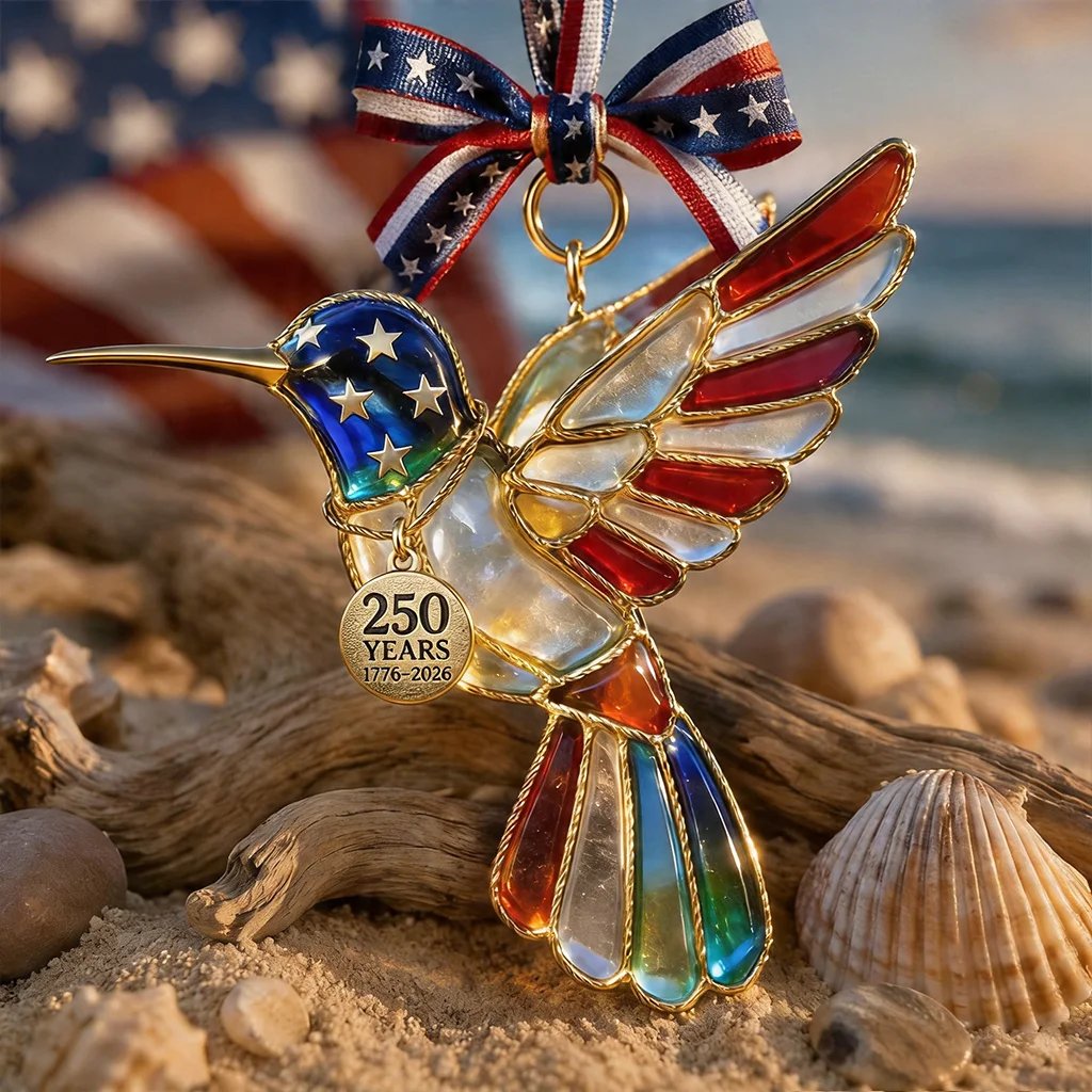 🔥Hot Sale 49% OFF- America 250th Anniversary Patriotic Stained Glass Ornament