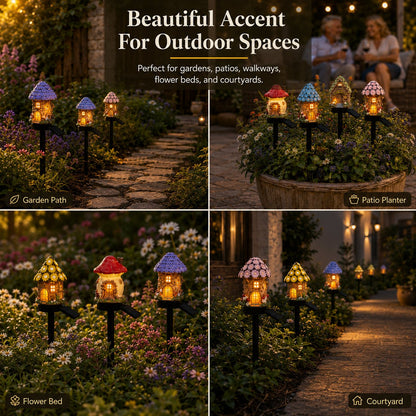 ✨Solar Fairy-Tale Mushroom Cottage Garden Light