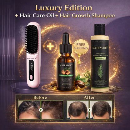 🏆 The Short Hair Specialist! The first smart styling comb designed specif  💖(Type-C charging design)